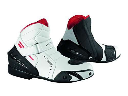 Scarpa Scarpette Moto Stivaletti Sport Motociclita Protezione Sliders Bianco 41