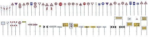 Faller FA 180534 - Traffic Sign Set, Accessories for Model Railway, Model Making, White