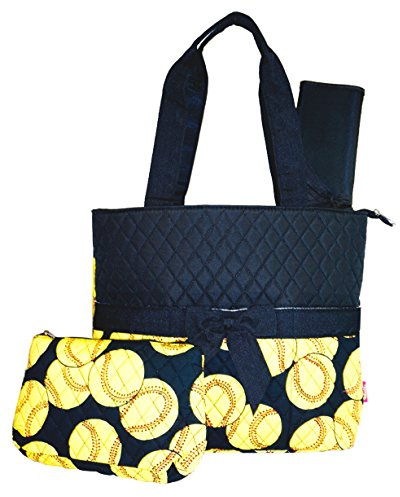 Gesteppte Wickeltasche mit Wickelunterlage und Zubehör Fall – 3 Stück