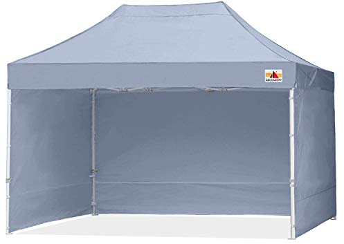 ABCCANOPY 3×4,5M Faltpavillon, Tragbarer und Stabiler Partyzelt, Wind- und Regendichter Gartenpavillon, mit 4 Seitenteilen, Schwarz