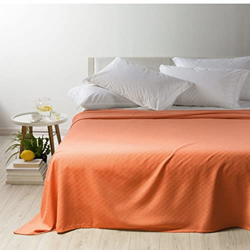 Caleffi - Copriletto-non-trapuntato Rodeo Tinta Unita Singolo Arancio