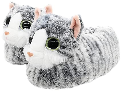 Zapatillas De Animales para Mujeres, Pantuflas Zapatillas De Invierno Gato para Mujeres