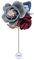 Cheerlife Ansteckblume Handgefertigt Blume mit Perlen Brosche Hochzeit Party Boutonniere für Damen Herren Grau