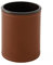 eglooh - Orfeo - Pot à Crayon pour Bureau du Design Ronde en Cuir Orange Marron Naturel cm 7,8 x 7,8 H.9,5 - Coutures Artisanales et Structure Résistent - Made in Italy