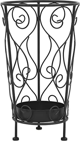 vidaXL Porte-parapluie Style Vintage Métal Noir Support pour Parapluies