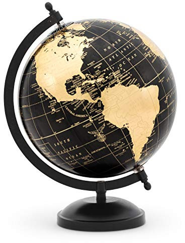 Abbott Collection 57-LATITUDE-10 Globus auf Ständer, Schwarz/Gold, 27,9 cm hoch, Kunststoff Metall, Small (11)
