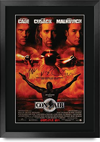 HWC Trading Con Air A3 Gerahmte Signiert Gedruckt Autogramme Bild Druck-Fotoanzeige Geschenk Für Nicholas Cage John Cusack John Malkovich Filmfans