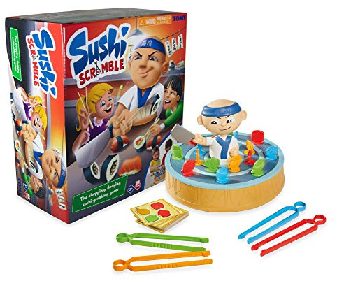 TOMY Kinderspiel Sushi Party, das hochwertige Aktionsspiel für die Familie. Das beliebte Geschicklichkeitsspiel für Jung und Alt fördert die Motorik und bringt Spielspaß ohne Ende. Ab 5 Jahren
