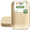 FOOGO Green 25 Vassoi Monouso in Foglia di Palma, Medi 22x15 cm, Pizza, Vassoi, Antipasti, Tartine, Aperitivi, Resistenti come i Vassoi in Legno per Alimenti Caldi, Stuzzichini