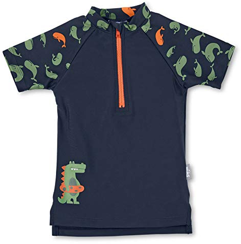 Sterntaler Baby - Jungen Kurzarm-schwimmshirt Wale Rash-Guard-Shirt, Marine, 98-104