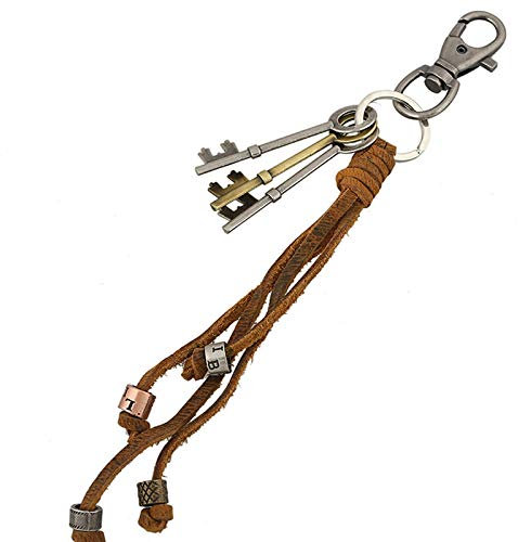 Schlüsselbund Herren Handgewebte Personalisierte Lederhose Kette Kreative Einfache Auto Schlüsselkette Anhänger Tasche Zubehör Exquisite Modetrend Schlüsselanhänger Männer Schlüsselbund Organizer Dame