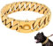 LINGYUN Goldkette Hundehalsband Hochleistungs-Choke Kubanische Hundekette für Große Hunde, 30 Mm Breite, Hundehalsband, Starke Stahlmetallglieder für Große Rassen,Gold,60CM/23.5in