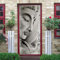 SHOMEY Türtapete Selbstklebend Graue Meditation 90 x 200 cm Türposter Türaufkleber Fototapete Türfolie Türtapete 3D Tür Aufkleber Wand-deko Dekoration