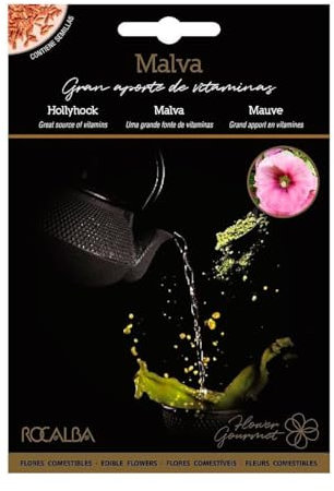 Semillas de flores comestibles de Malva Rocalba
