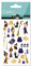 Maildor CY148C - Packung mit 1 Stickerbogen Cooky, 7,5x12 cm, 30 Sticker, Hexen, 1 Pack