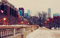 LHJOYSP puzzles for men jigsaw puzzle 1000 piece City winter snow street skyscraper lights chicago sidewalk 75x50cm