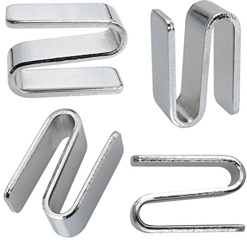 ITROLLE Metallhaken S-Haken für Draht-Regalsysteme, verchromter Stahl, S-Clips für Draht-Regalsystem, 4 Stück