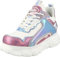 BUFFALO Damen Sneaker Low Chai pink/weiß/türkis 41