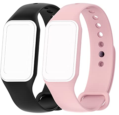 Blackview Smartwatch Uomo Donna,R1 Cinturino di ricambio 2 pezzi, Nero, Rosa