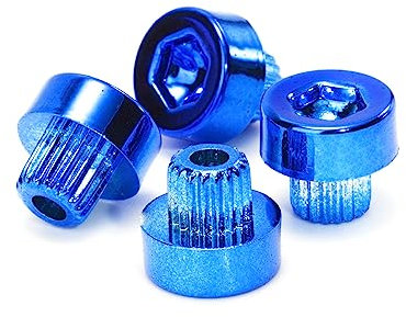 RhinoTuning Lot de 50 rivets de rechange pour jante de voiture - Trou 6,2 mm - Accessoires de roue de voiture - Chromé (bleu)