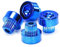 RhinoTuning 50pcs Rad Felge Lippe Nieten Muttern Loch 6.2mm/0.24in Ersatz Nieten Auto Rad Zubehör Teile Chrom（Blau）