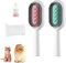 EBbels Pet Hair Removal Comb with Water Tank, 2 Pack Pet Hair Cleaning Brush with Wet Wipes and Serums, 4 In 1 Pet Cleaning Hair Removal Comb for Short Long Dog Cats (Pink&Blue)