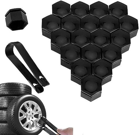KAMNIK Cache Ecrou Voitures pour Ford Focus 2015-2018,Écrou de Roue Boulon Tête Couvercle Capuchon de Protection,17mm
