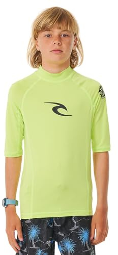 RIP CURL Boy's Brand Wave UPF 50 Short Sleeve Rashguard Rash Guard Shirt