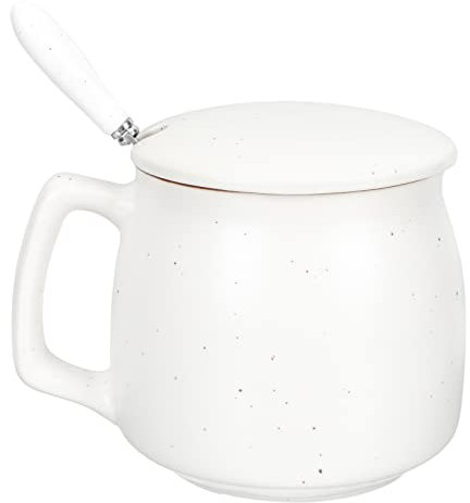 MAGICLULU 1set Tazza Di Ceramica Retro Per Bevande Calde Elegante Tazza Da Tè Con Manico e Coperchio Porcellana Perfetta Per Casa Ufficio e Ristoranti