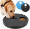 Rascador de Uñas para Perros 3 en 1 - Almohadilla Redonda Giratoria con Caja para Golosinas, Juguete Lima para Uñas, Ideal para Perros Pequeños y Grandes - Incluye Papeles de Lija (Negro)