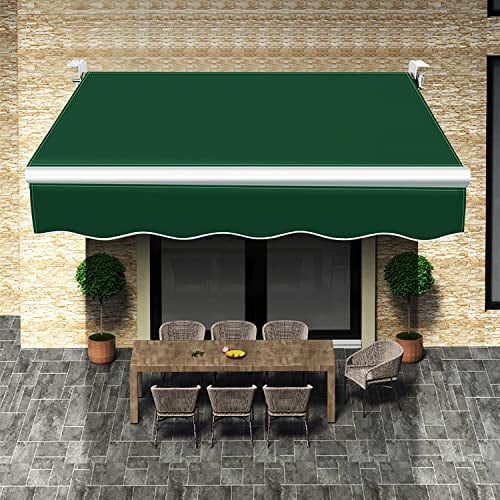 WTTTTW Elektrisch einziehbare Markise, Sonnenschutz, mit Fernbedienung und manueller Kurbel, Terrassenmarkise, Außenüberdachung für Hof, Balkon, Geschäft, Restaurant, Café,3x2m