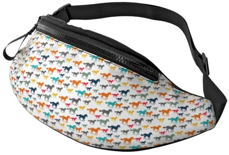 Crossbody-Gürteltasche für Damen und Herren – einfache, bunte Gürteltasche für Pferde, Laufen, Reisen, Hüfttasche für Damen und Herren