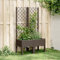Juroupi Jardinière avec Treillis Marron 80x40x142 cm PP,Jardiniere sur Pieds,Bac avec Treillis,Jardiniere Terrasse