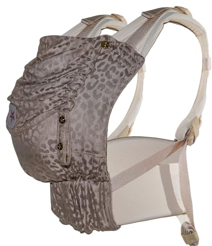KOKADI Babytrage Flip Safari Eleni (Unisize)– Ergonomisch & sicher - handgefertigt – Ab Geburt bis 15 kg, einfach anzulegen, ideal für den täglichen Gebrauch -Ergonomische Babybauchtrage Rückentrage