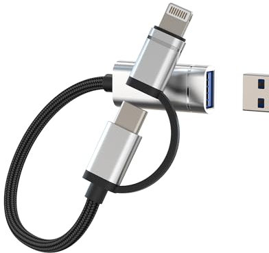 Adattatore USB C Lightning Maschio A USB Femmina(2in1)OTG 3.0 Cavo Jack Da Per Apple IPhone Adapter Adattatori TipoC iPad Convertitore Type C Accessori Cellulare Android Compatibile Per Samsung tp-otg