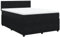 vidaXL Boxspringbett, Doppelbett mit Matratze Matratzenauflage, Bettgestell mit Lattenrost Kopfteil, Polsterbett Bett für Schlafzimmer, Schwarz 140x190cm Samt