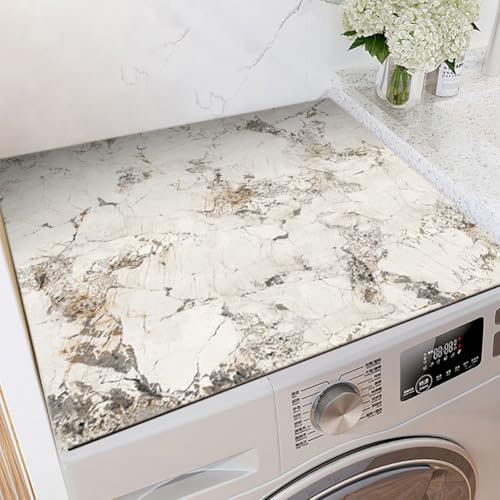 Tappetino Antiscivolo per Lavatrice e Asciugatrice 40x60cm,Super Assorbente Tappetino Protezione Superiore per Lavatrice a Tamburo Coperchio Universale per Frigorifero Cucina Lavanderia (Multicolore1)