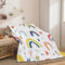 Skandinavischer Stil Cartoon-Regenbogen Wolldecke Winter Weiß Flauschige Kuscheldecke, Weiche Fleecedecke als Sofa- und Couchdecke, Warme Wohndecke 150x200 cm