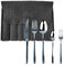 silwy® Reisebesteck-Set aus Edelstahl (6-teilig bestehend aus Messer, Gabel, Löffel, Teelöffel, Kuchengabel, Etui) - kompaktes System - perfekt für Camping, Caravaning und Boating. Für eine Person.