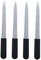 Ipetboom Stainless Steel Nail File Set 4pcs Silicone Handle Nail Art Tools for Polishing Sanding and