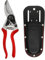 Gartenscheren-Set FELCO 8 für große Hände + schwarzes Lederetui FELCO 910 BLACK, Schweizer Präzision für komfortables und präzises Schneiden
