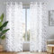 Deconovo Voile Vorhang mit Ösen Transparent Gardinen Wohnzimmer Gardinenschals Lichtdurchlässig Dekoschal Vorhänge Schlafzimmer, 240x140 cm, Grau, 2er Set
