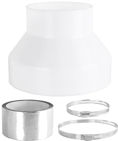 WSDFDLH Reduzierstück 150 100 Abluftschlauch Reduzierstück für Lüftungsrohre ID 150 mm auf OD 100 mm Für Waschmaschinen Hauben Klimaanlagen Lüftungsrohre ABS