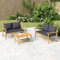 Xichuzi 2-TLG. Garten-Lounge-Set mit Dunkelgrauen Kissen Bambus, Lounge Gartenmöbel Set, Terassenmöbel Wetterfest, Loungemöbel Terrasse, Gartenlounge, Garten Loungemöbel Set, 363465