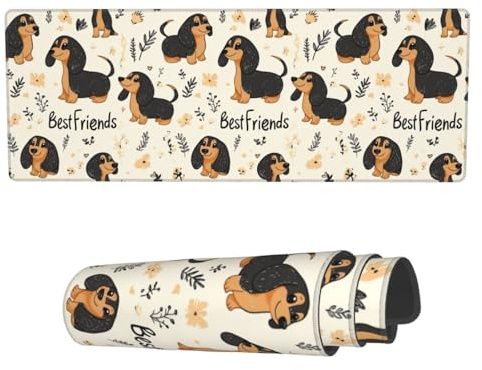 Gaming Mouse Mat Best Dachshunds Dog Large Mouse Pads Washable Writing Mat, For Home, Work, Office, 80x30cm