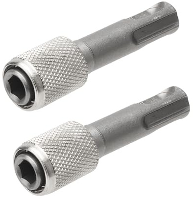 APOMOONS SDS Adapter Drill Converter - Heavy-Duty Steel Chuck for 6.35mm Bits, Quick-Release Self-Locking Design, Set Bit Holder Adapter for SDS Plus, Compatible with SDS-Adapters and Normal Drill Use