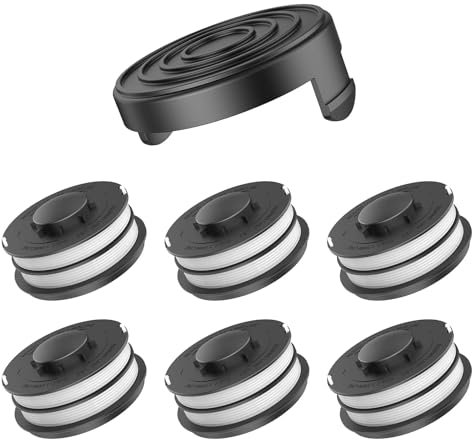MUFUSHAN 3405685 Ersatzspule, Spulenabdeckung TLE-02-1, für EINHELL Rasentrimmer GC-ET 4530 Set(6 ErsatzFadenspule+1 spulendeckel)