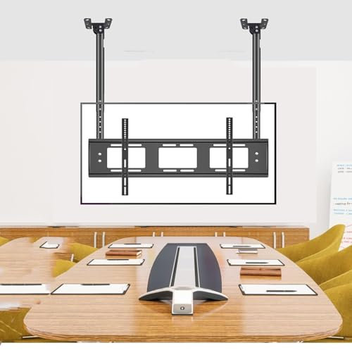 Verstellbare TV-Halterung für die Decke, TV-Halterung, Doppelneigung, TV-Ständer, kompatibel mit großen 140-177,8 cm (55-70 Zoll) LED-Bildschirmen, robustes Design für optimalen Betrachtungswinkel.
