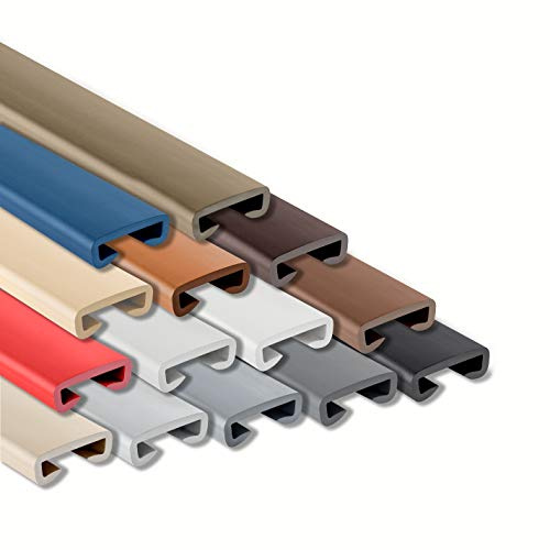 ProfiPVC Handlauf aus PVC-Gummi für Treppengeländer 40x8mm 10m Schwarz | Kunststoffhandlauf für Treppengeländer, PVC Gummi Handlauf für Geländer, für innen und außen, flexible Handlaufabdeckung