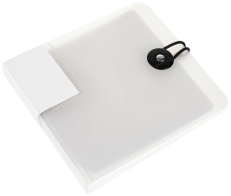 Yardenfun Custodia CD Dvd Trasparente Bianca Organizer Compatta Posti con Chiusura Clip Custodia Rigida in Resistente e Leggera per Conservare e Proteggere Dischi Multimediali